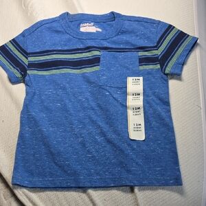 Blue Striped Kids T-Shirt